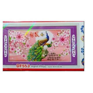 Tranh đính đá Hạnh Phúc DF553 (90 x 50 cm)