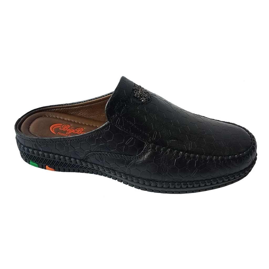 Dép Bít Mũi Nam BIGBEN Da Bò Thật Cao Cấp SB43