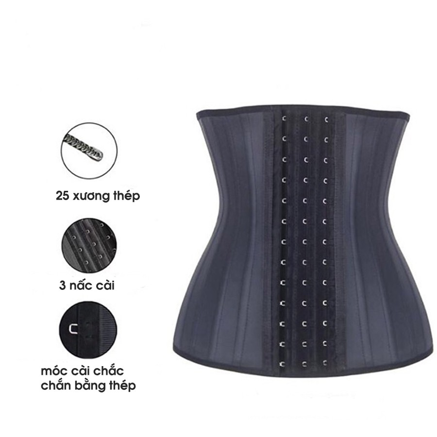Gen nịt bụng latex 25 xương 3 nấc cài made in Greece 23/26/28cm hàng loại 1 | BigBuy360 - bigbuy360.vn