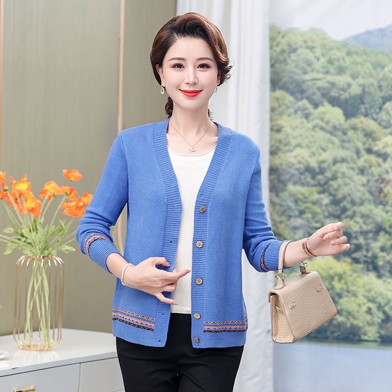 Áo khoác len cardigan nữ trung niên cho bà cho mẹ