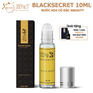 Nước hoa Nam Nữ cô đặc XBeauty XPo3 Black Secret Chai mini 10ML - Nước hoa thơm lâu cả ngày dành cho Nam & Nữ (Unisex)
