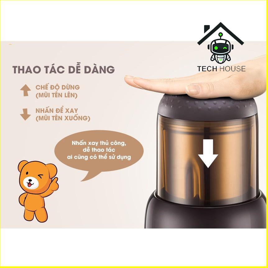  Máy Xay Bột Mịn Khô, Bột Nước Mini Đa Năng, Máy Xay Hạt Cà Phê - Tiêu - Hạt Ngũ Cốc BEAR