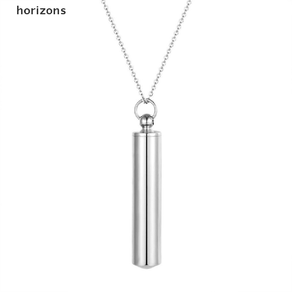 Mặt dây chuyền horizons treo vòng cổ hình ống trụ bằng thép không gỉ