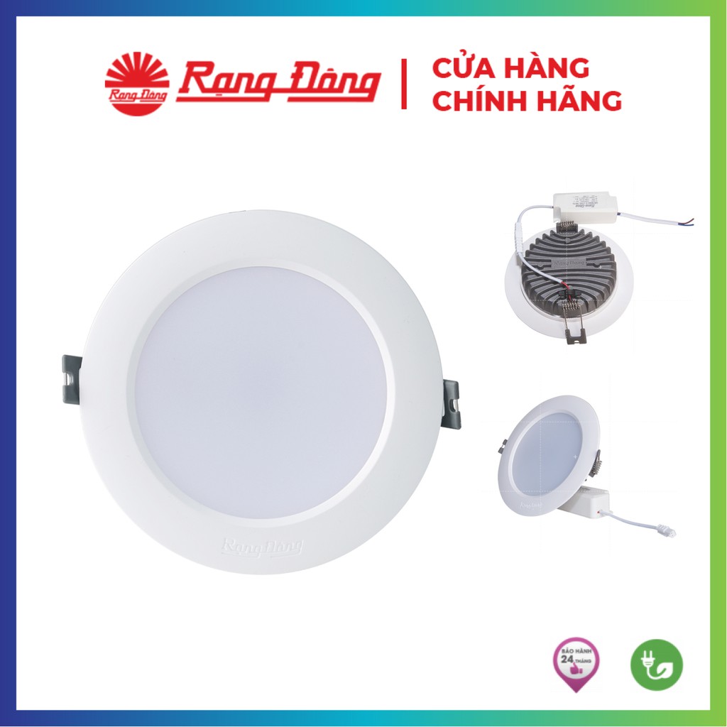 Đèn LED âm trần tròn 7W Rạng Đông, vỏ nhôm đúc, cánh tản nhiệt, Model: D AT04L 90/7W