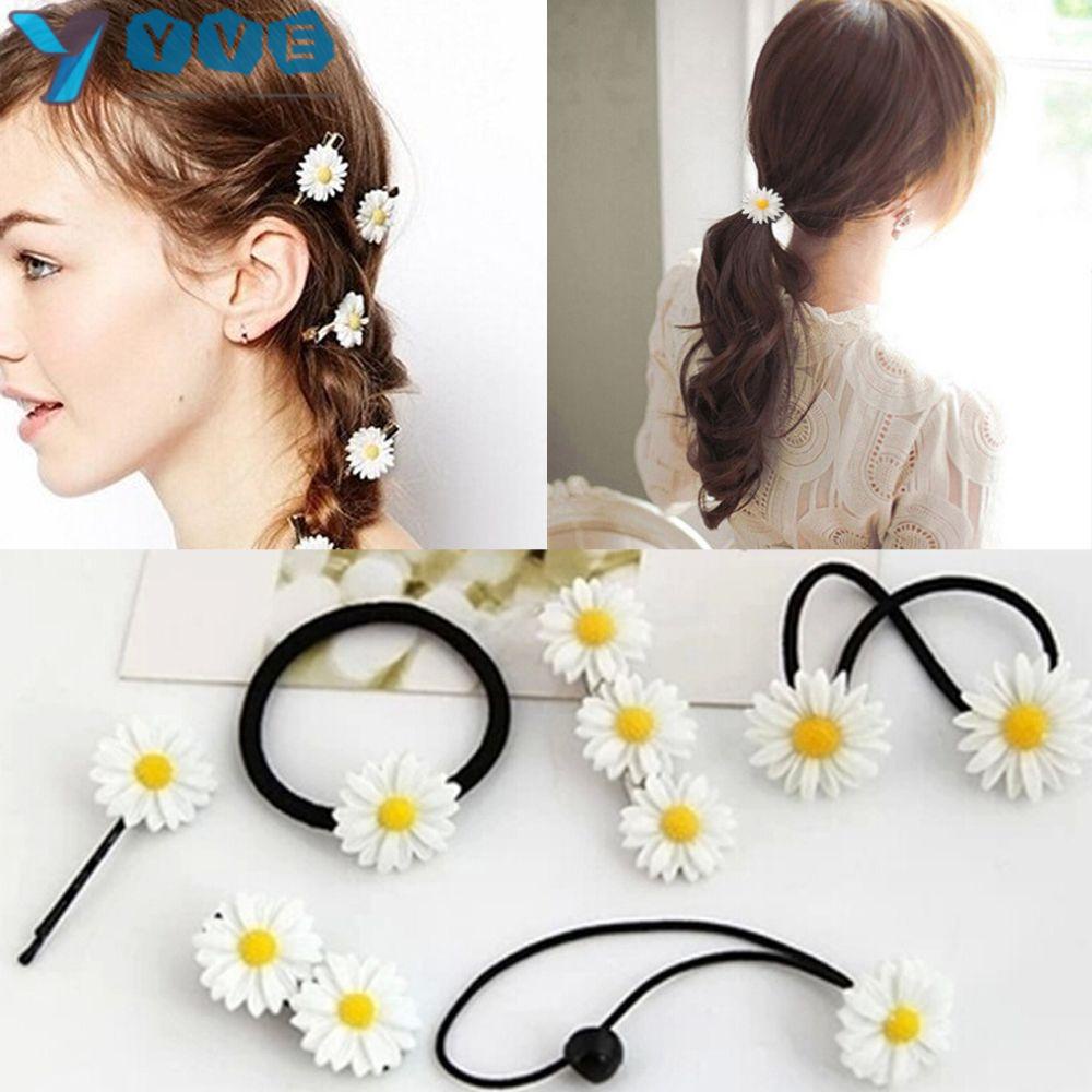 Bộ 2 dây cột tóc co giãn hình hoa xinh xắn cho nữ