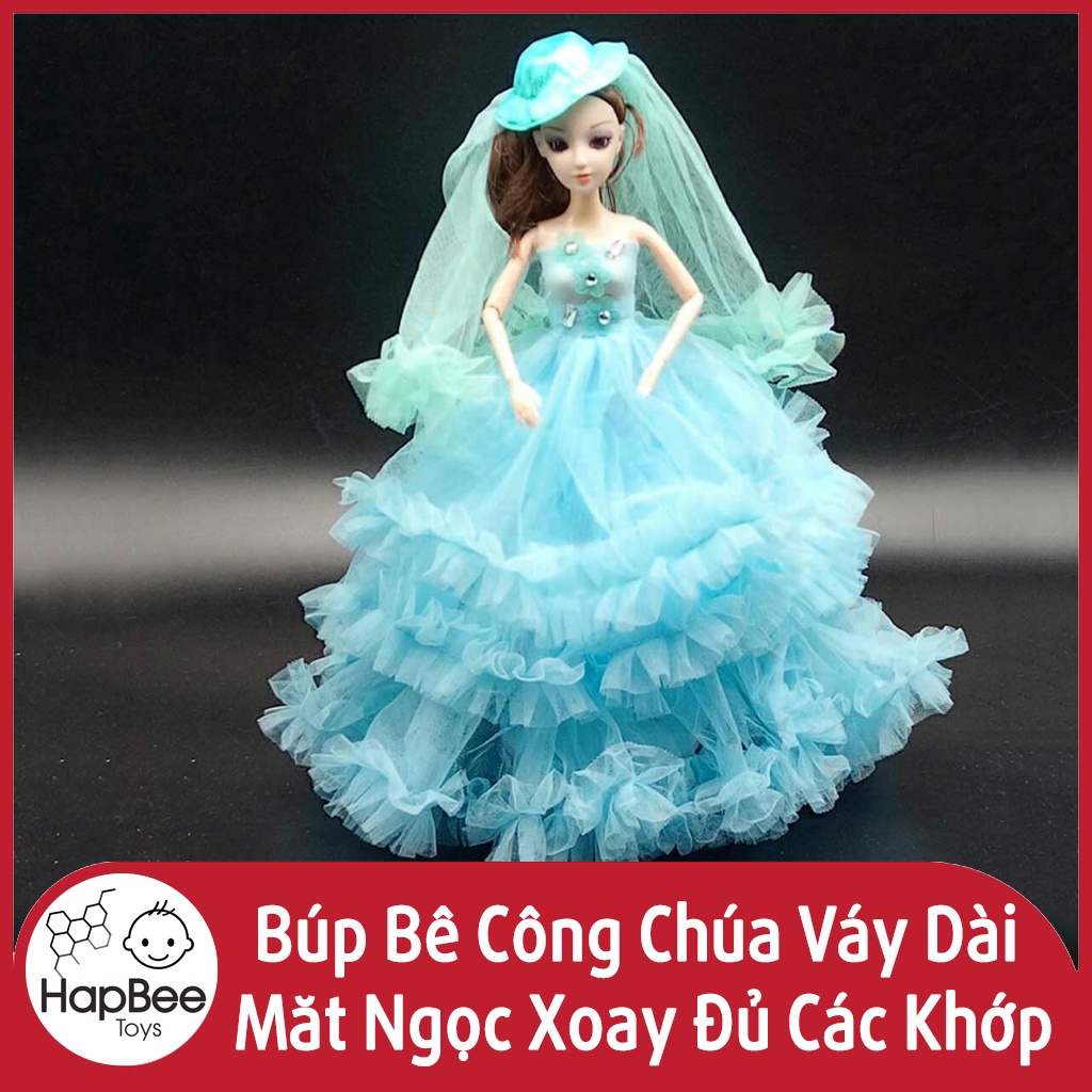 Búp bê công chúa váy dài mắt ngọc xoay đủ các khớp cho bé tập kỹ năng sắm vai