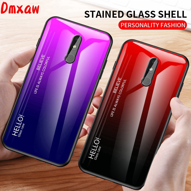 Ốp điện thoại kính cường lực màu gradient cho Nokia X71 4.2 9 X7 7.1 3.1 7 6.1 Plus X6