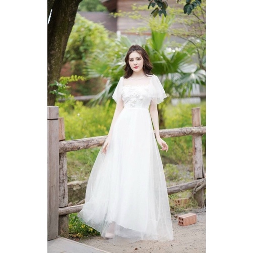 ĐẦM MAXI DỰ TIỆC HOA TAY LOE full size S/M/L/XL