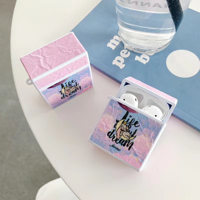 Vỏ Bảo Vệ Hộp Sạc Tai Nghe Airpods 1 / 2 / Pro Hình Voi Dumbo Dễ Thương