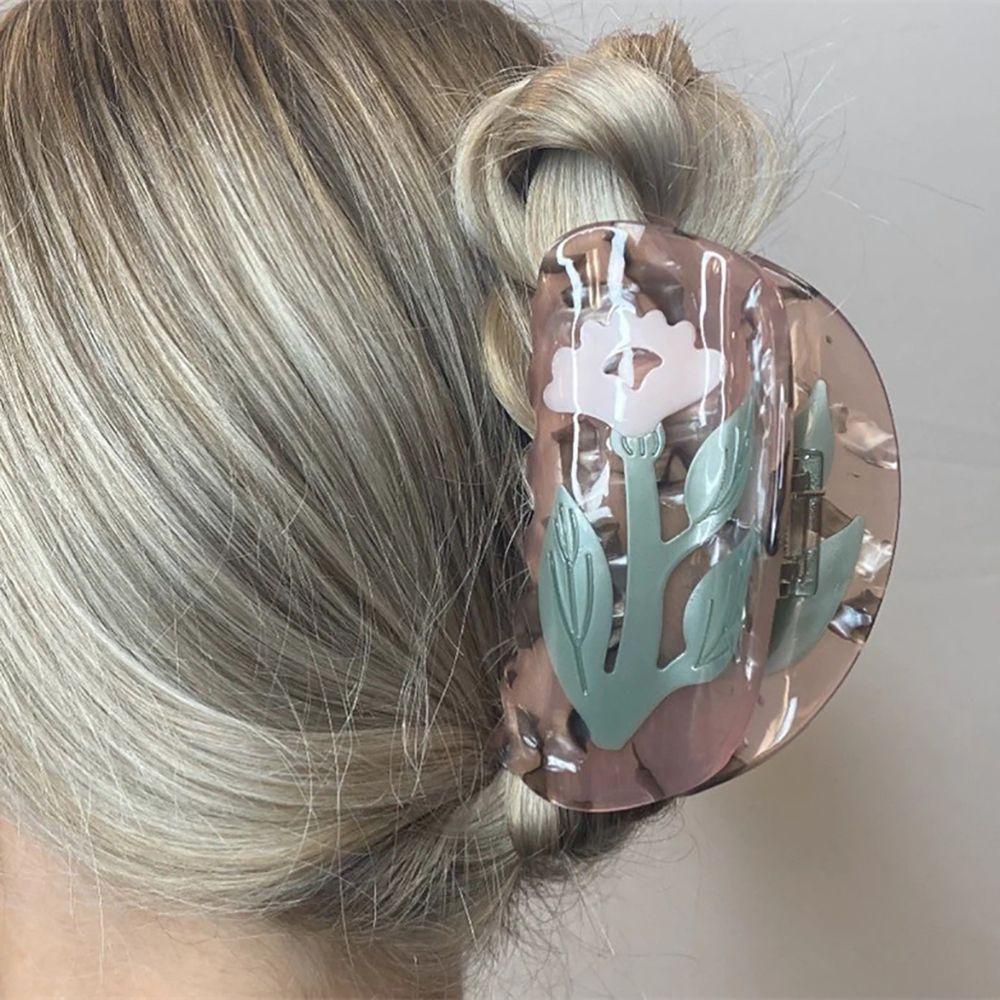 Kẹp Tóc Hình Hoa Tulip / Cá Mập Phong Cách Hàn Quốc Thời Trang Cho Nữ