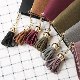 Ví nữ da lộn tua rua