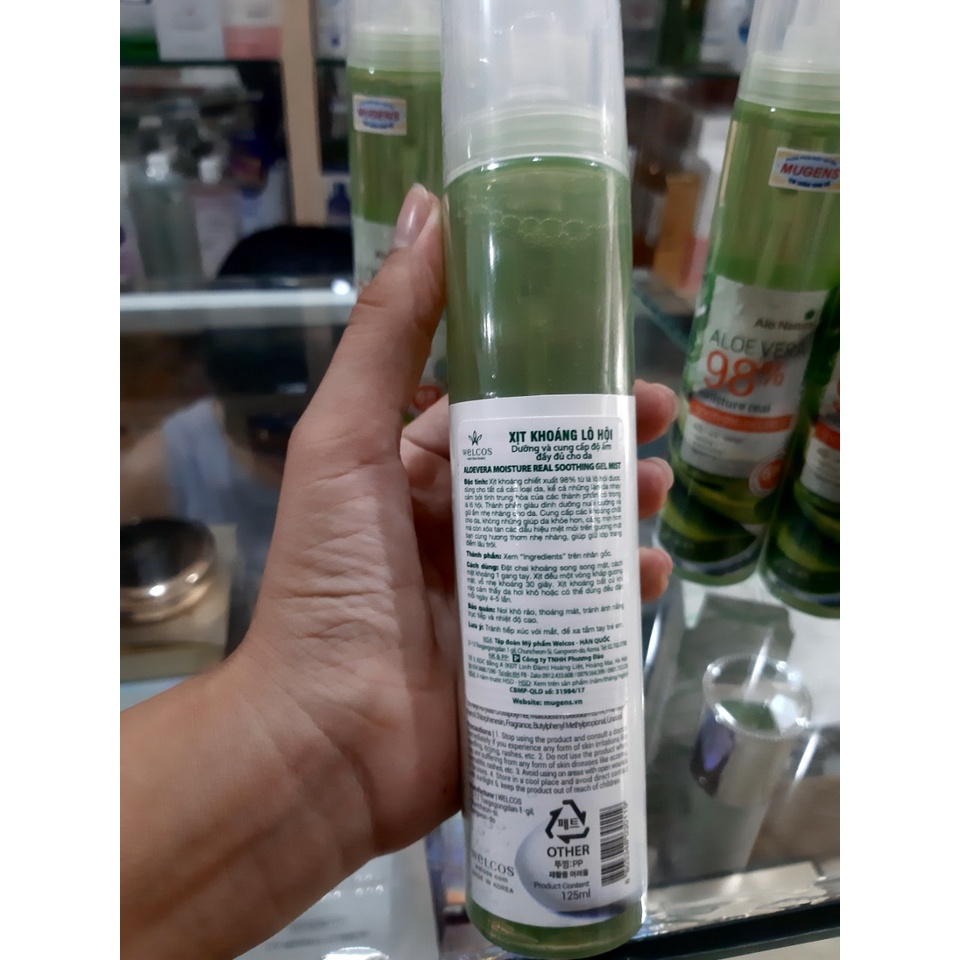 Xịt khoáng dưỡng ẩm và dưỡng trắng da hàn quốc lô hội mugens 150ml | BigBuy360 - bigbuy360.vn