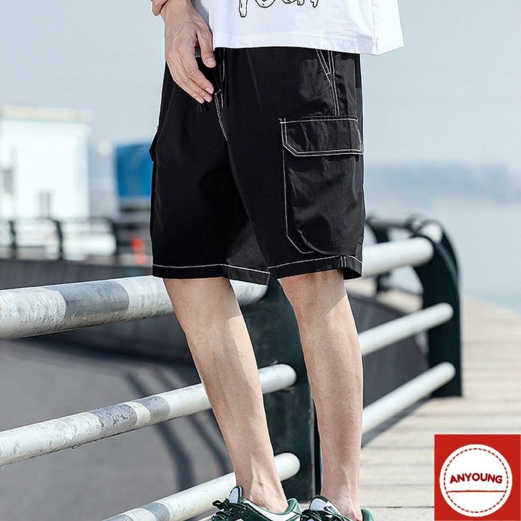 Quần Short Nam Anyoung Quần Đùi Nam Chỉ Nổi Phong Cách Unisex Qs251
