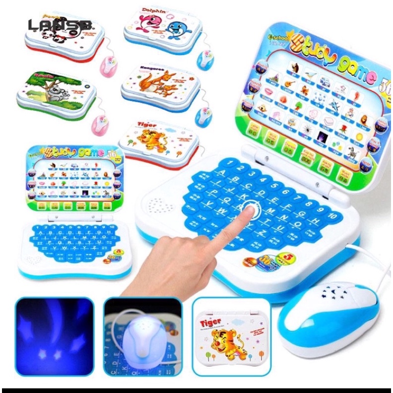 Máy tính xách tay đồ chơi laptop đồ chơi hỗ trợ học tập nhiều chủ đề cho bé