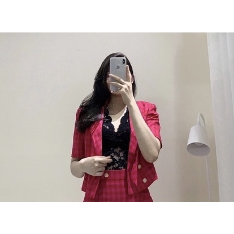 Áo Zara Auth Tuồn Ren Đen Sexy Size S