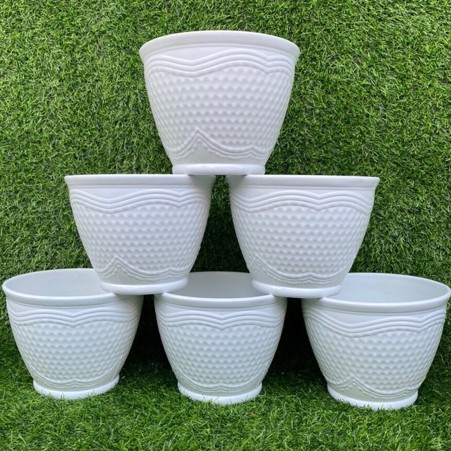 Chậu Vân Tổ Ong Giả Sứ Cao Cấp Siêu Đẹp, Chậu Cây Để Bàn Trồng Hoa Cây Cảnh (Đủ 4 Size 18-21-26-30cm)