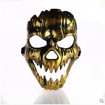 Mặt nạ họa tiết đầu lâu cho nam-Mặt nạ Halloween hình đầu lâu ghê rợn-Mặt nạ xương sọ - Mặt nạ nửa đầu lâu hóa trang