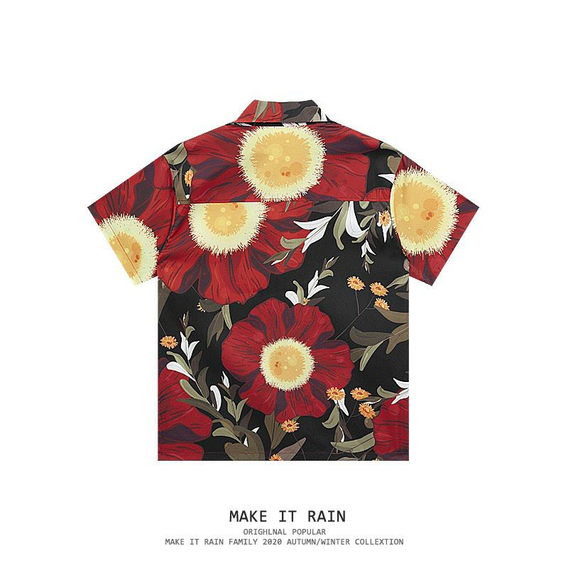 Áo Sơ Mi Tay Ngắn Unisex Cổ Bẻ Phông Cách Hàn Quốc Freesize