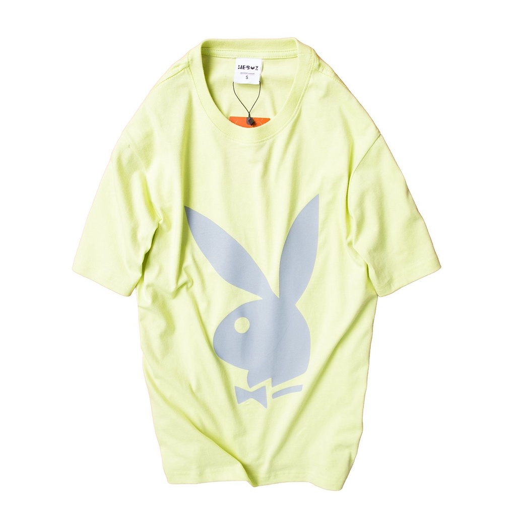 Áo Thun Nam cổ tròn tay ngắn HEBOZ reflective phản quang in hình playboy, vải cotton 2 chiều mềm mịn mát - 00000536