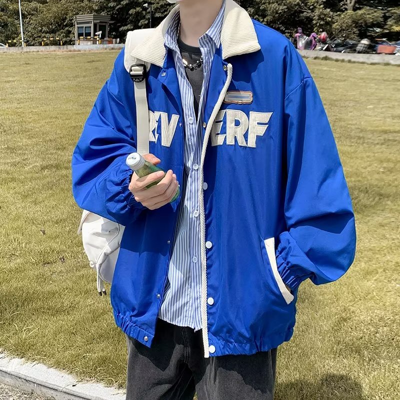 Áo Khoác Nam Dáng Rộng Cổ Gập Phong Cách Hàn Quốc Cho Cặp Đôi  áo khoác bomber áo khoác nam cao cấp áo khoác varsity