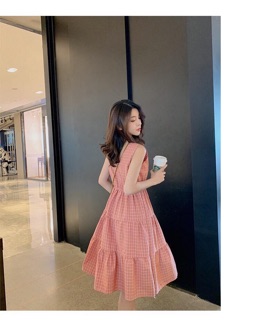 Váy maxi nút kẻ caro (có hình thật)