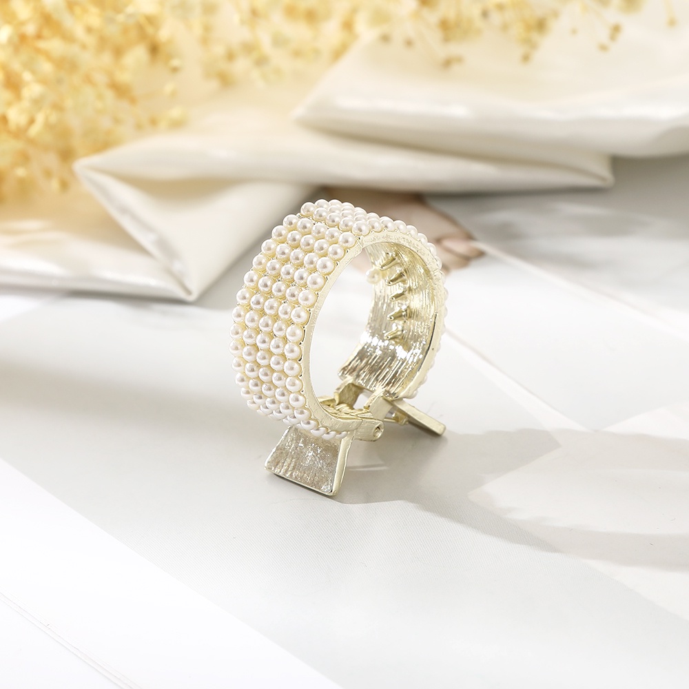 Haimeikang Kẹp tóc đính đá và ngọc trai thời trang Hàn Quốc