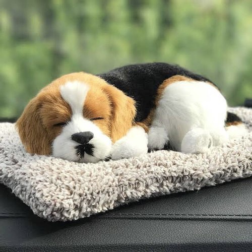 Chú chó bông trang trí xe hơi, phòng làm việc, than hoạt tính khử mùi cao cấp loại lớn 28cm x 21cm