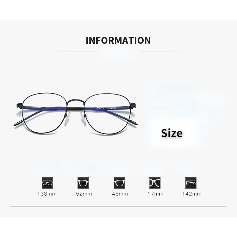 Kính chống bức xạ phong cách hàn quốc xu hướng thời trang nữ chống ánh sáng xanh gọng kính