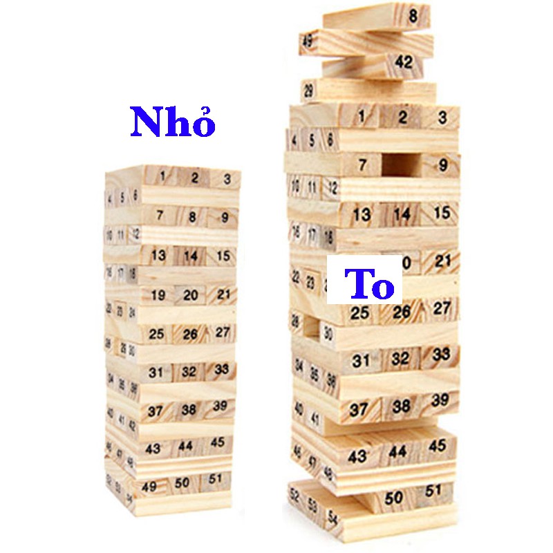 [FREESHIP❤️] BỘ ĐỒ CHƠI RÚT GỖ 54 THANH CHO BÉ