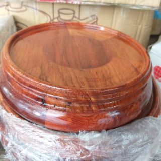 Đế bát nhang gỗ hương mặt 16cm