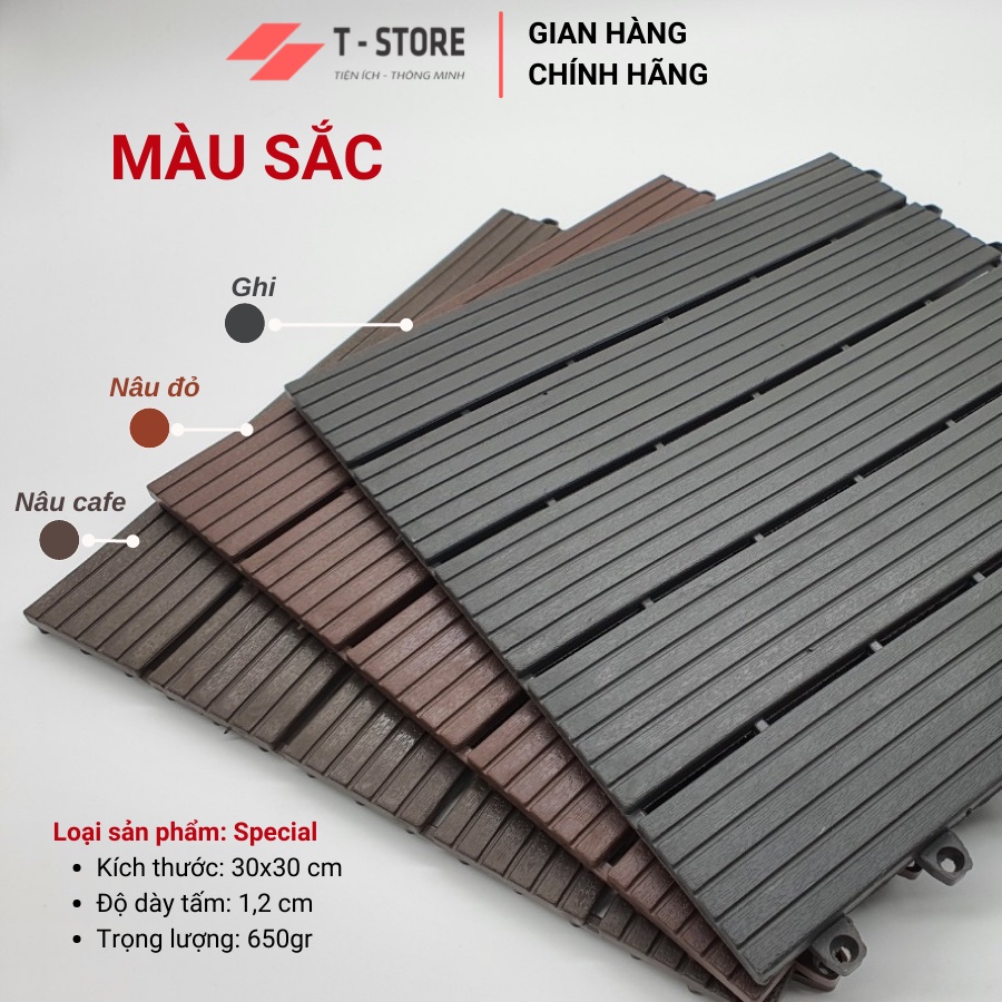 Combo 11 Tấm Lót Sàn Special Ban Công/ Bể Bơi/ Nhà Vệ Sinh, Vỉ Nhựa Thoát Nước, Thảm Nhựa Lót Sàn Chống Trượt