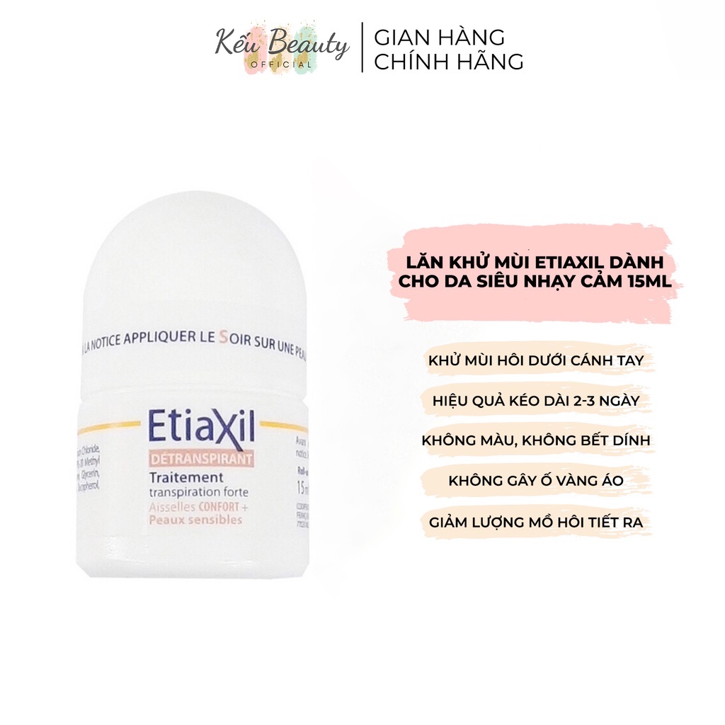 Lăn Khử Mùi Etiaxil Dành Cho Da Siêu Nhạy Cảm 15ml