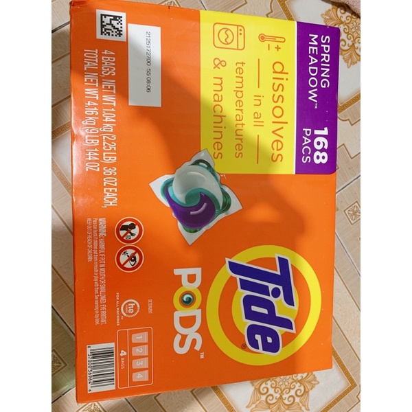tách lẻ 5 viên giặt Tide 168 viên của Mỹ