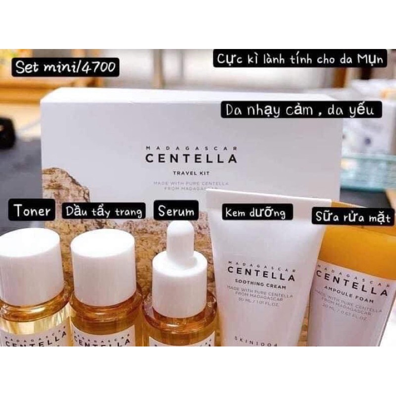 Bộ Dưỡng Da SKIN1004 Madagascar Centella Travel Kit mini 5 sản phẩm