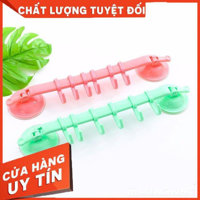 [XẢ KHO+FREE SHIP] Móc nhựa hút chân không cong màu ngẫu nhiên