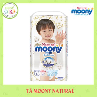 Tã Moony Natural Nội Địa Chính Hãng Unicharm VN dán/quần size NB63,S58,M46,L38-M46,L36,XL32