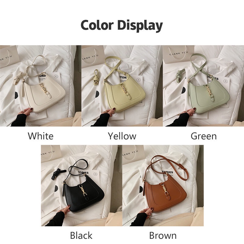 Túi xách YADOU da PU màu trơn phối khóa kim loại thời trang cho nữ