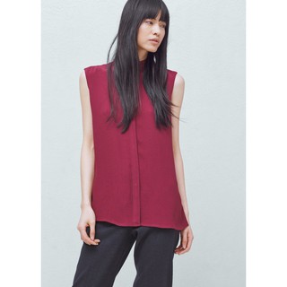 Áo Sơ Mi Nữ Sát Nách Cổ Trụ (Trả Order)