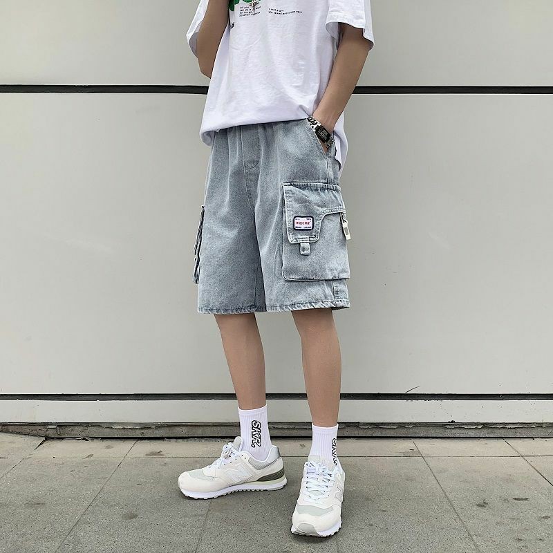 Quần Sooc Jean Nam Túi Hộp Chất Đẹp| Quần Short Jean Cho Nam Form Rộng Thoải Mái Vận Động