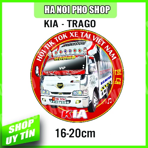 Cặp 02 tem KIA Trago K165 K140 K190 Phản quang, chống nước