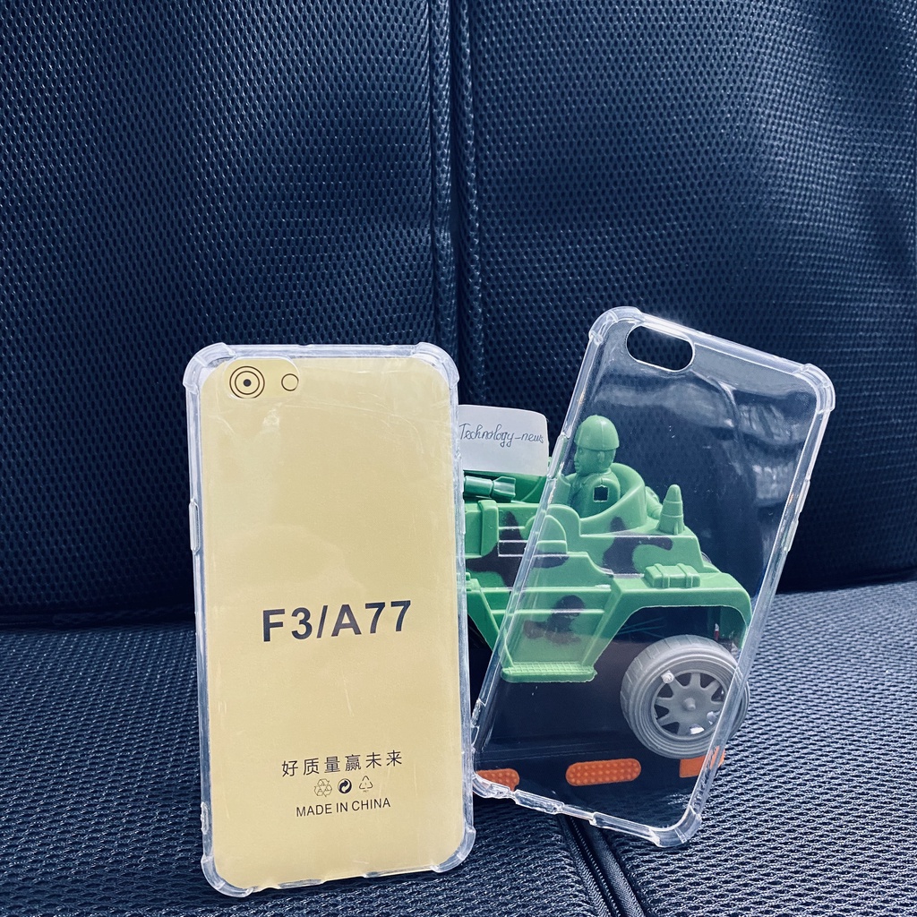 Ốp chống sốc Oppo F3 trong suốt cao cấp, dày dặn, bo 4 góc chống va đập