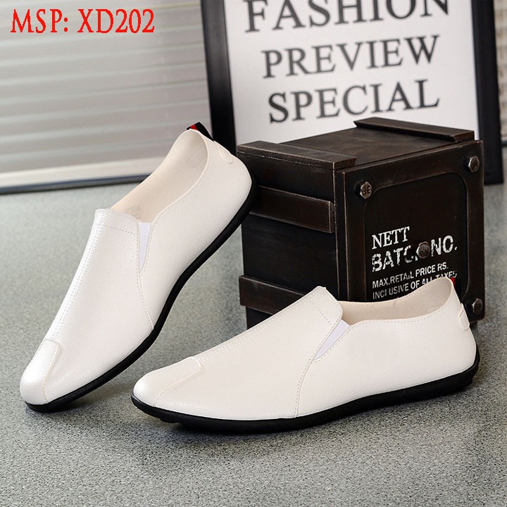 [ SIÊU RẺ ] TẶNG TẤT LƯỜI CAO CẤP - Giày Lười Nam Hàn Quốc Màu Trắng [ Shop Yêu Thich ] | BigBuy360 - bigbuy360.vn