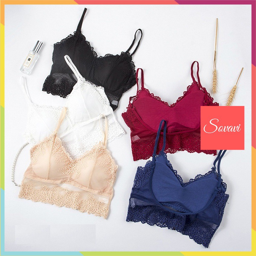 Áo bra ren hoa mềm ( free size ) AL014