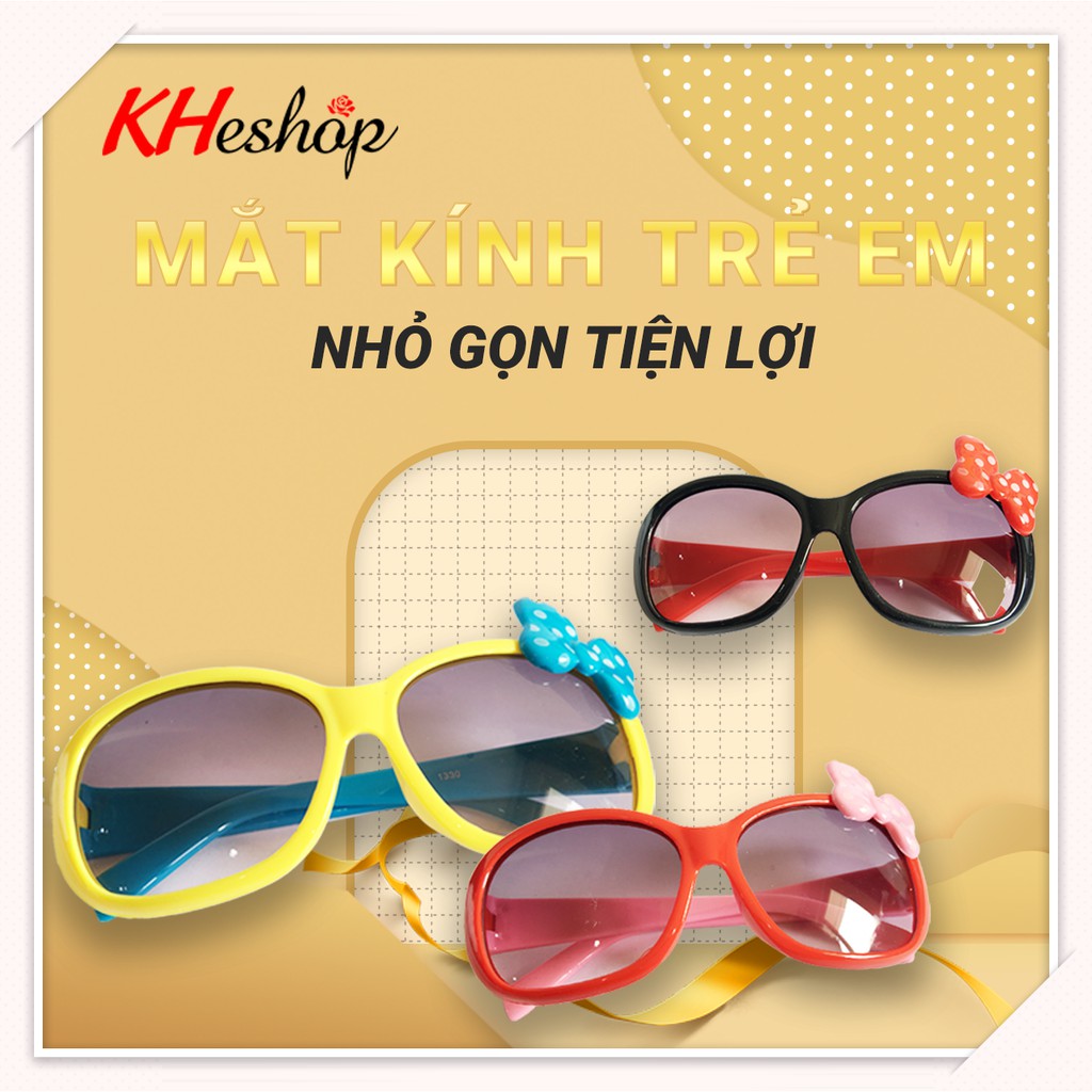 kính mắt thời trang hình nơ siêu xinh cho bé từ 2-9 tuổi, chống nắng chống bụi chống tia UV400- mã sp 1330