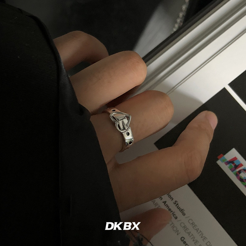 Nhẫn hở có thể điều chỉnh được thiết kế trái tim độc đáo thời trang dành cho nữ 22769