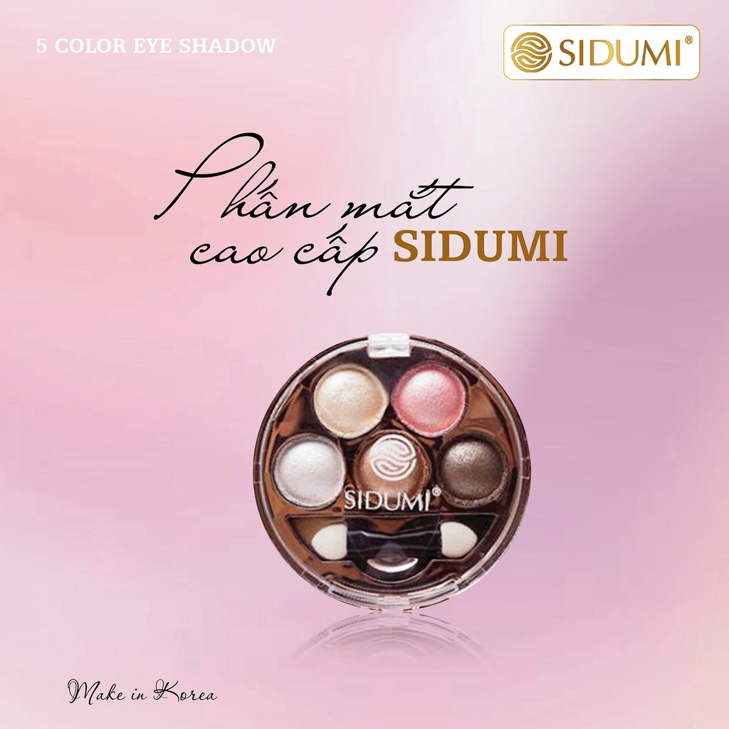 Phấn mắt Sidumi 5 Color Eye Shadow bảng phấn mắt có nhũ chính hãng Hàn Quốc SDM PM307