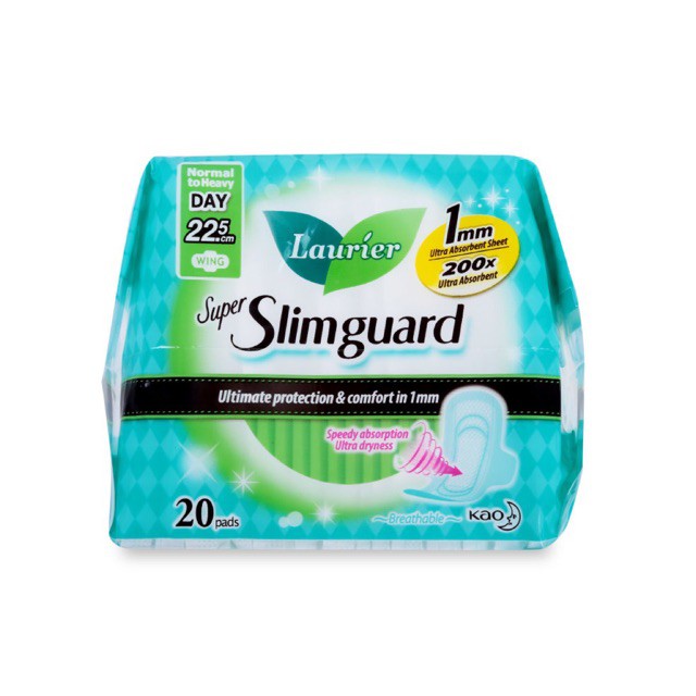 BĂNG VỆ SINH LAURIER SUPER SLIMGUARD DAY 22,5CM CÓ CÁNH