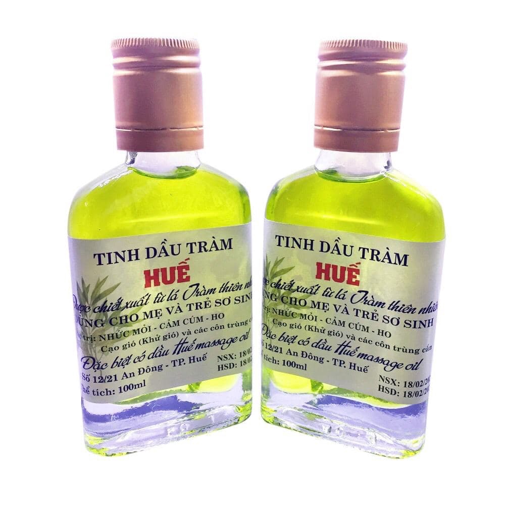 Tinh Dầu Tràm Huế Nguyên Chất Chai Dẹt 100Ml Cho Bé