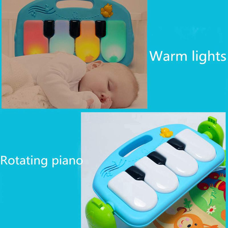 Thảm cho bé Âm nhạc Câu đố với Piano Key Giá giáo dục Đồ chơi cho bé Tập thể dục Crawling Mat