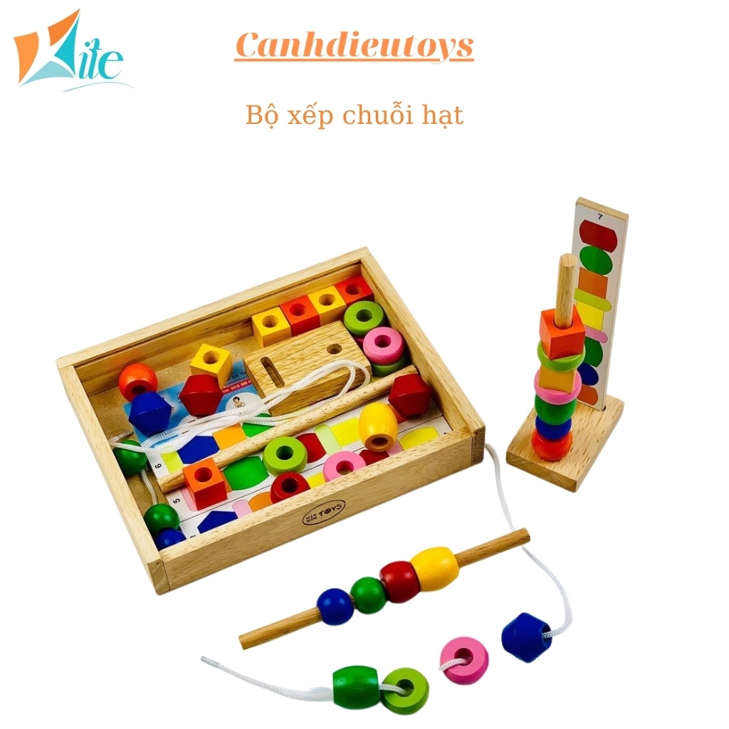 Xếp Chuỗi Hạt - Đồ Chơi Sạch Cánh Diều - Phát Triển Trí Tuệ